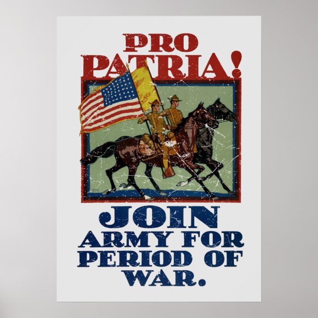 Póster ¡Por la Patria! Propaganda del Ejército (Frente)