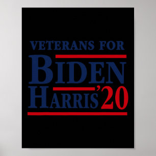 Póster Por las elecciones de Joe Biden Kamala Harris 2020