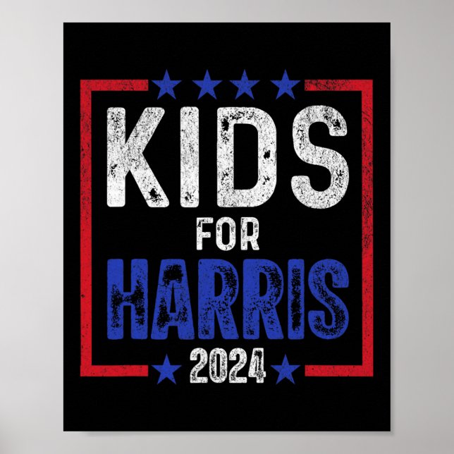 Póster Por los hijos del presidente Harris aman a Kamala  (Frente)
