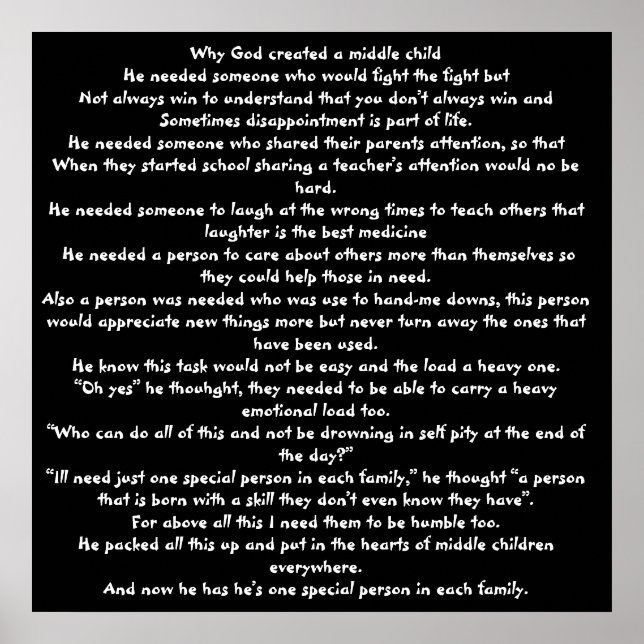 Póster Por qué Dios creó un niño medio (Frente)