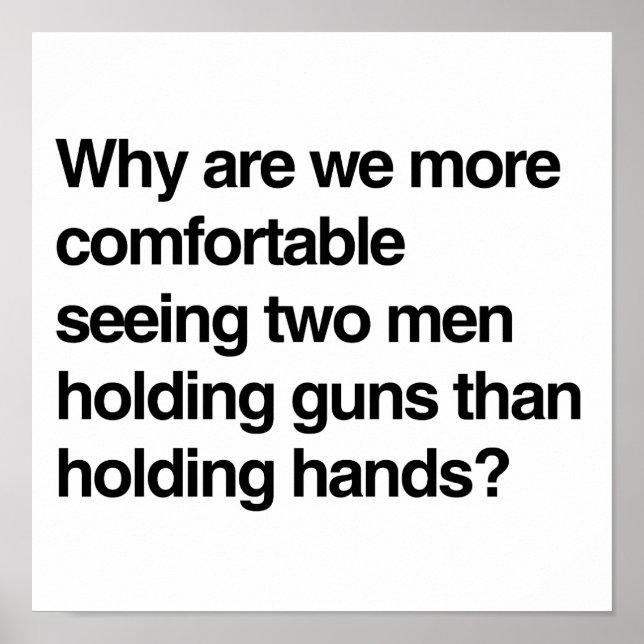 Póster ¿Por qué estamos más cómodos viendo a dos hombres  (Frente)