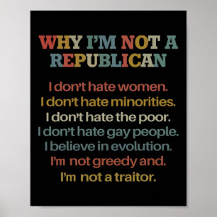 Póster Por qué no soy republicano No odio a las mujeres N