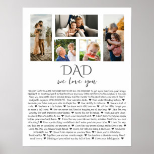Póster Por qué te queremos papá   Collage de fotos person