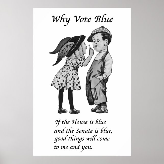 Póster Por qué votar azul en 2024 (Frente)