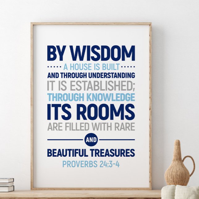 Póster Por Sabiduría Se Construye Una Casa, Proverbios 24 (Subido por el creador)