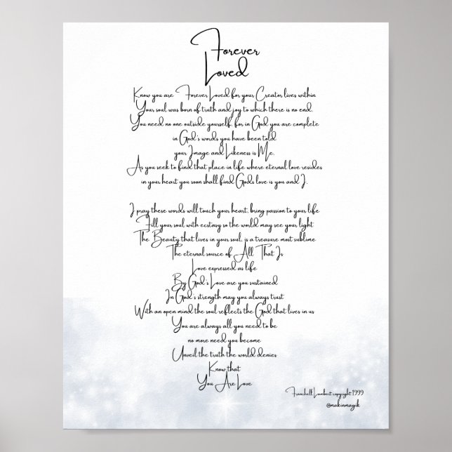 Póster Por siempre amado platino (Frente)