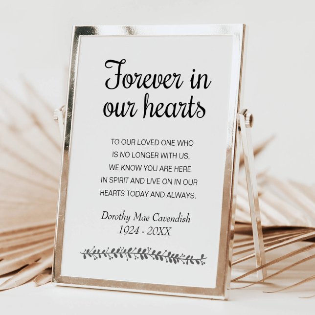 Póster Por Siempre En Nuestro Corazón Memorial Funeral (Subido por el creador)