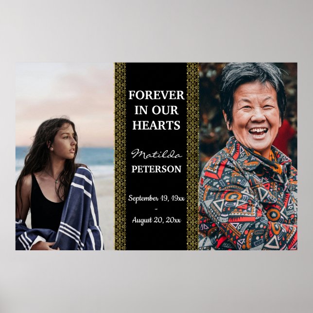 Póster Por Siempre en Nuestros Corazones Entonces y Ahora (Frente)