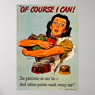 Póster ¡Por supuesto puedo! Propaganda del vintage WWII