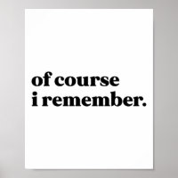 Por Supuesto Que Recuerdo Pegatina