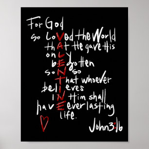 Póster Por Tanto Amó Dios Al Mundo Jesús Es Mi San Valent