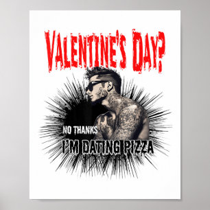 Póster Por tatuado hombre de tinta única contra San Valen