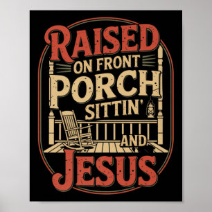 Póster Porche Delantero Sentado &amp; Jesús Cristiano Paí