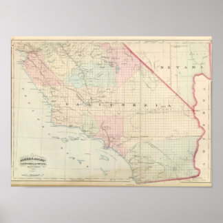Póster Porción sur de California y Nevada
