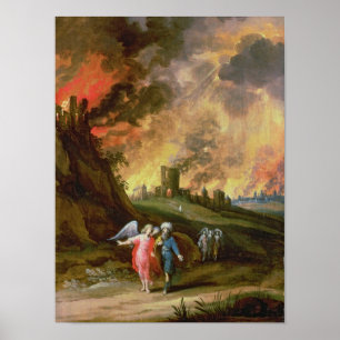 Póster Porción y sus hijas que dejan Sodom