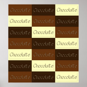 Póster Porciones de poster del chocolate