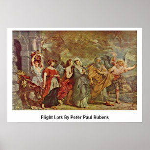 Póster Porciones del vuelo de Peter Paul Rubens