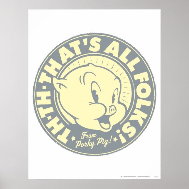 Póster Porky ¡E-E-ESTO ES TODO, AMIGOS! (Frente)