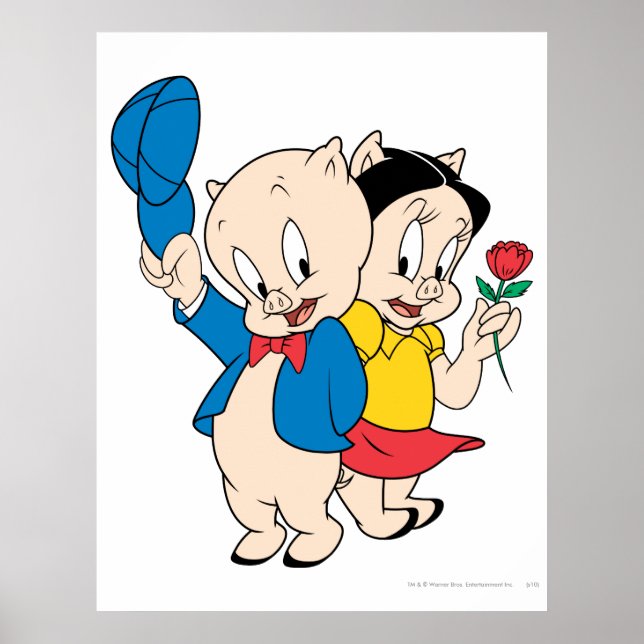 Póster Porky Pig y Petunia (Frente)
