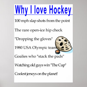 Póster Porqué amo el poster del hockey