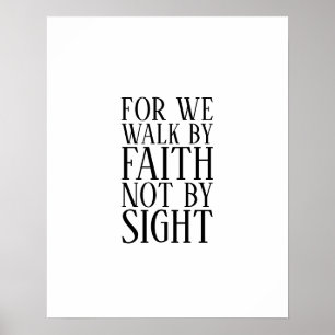Póster Porque Caminamos Por La Fe No Por La Biblia De Vis