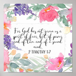 Póster Porque Dios no nos ha dado un espíritu de miedo