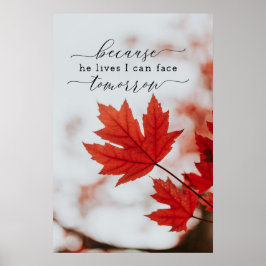Póster Porque Él Vive Que Puedo Enfrentar Mañana Inspirad