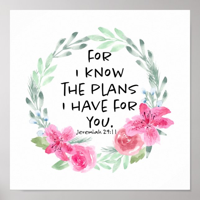 Póster Porque sé los planes que tengo para ti (Frente)