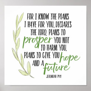 Póster Porque sé que tengo planes para ti Imprimir