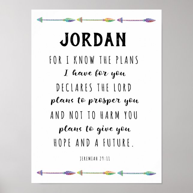Póster Porque sé que tengo planes para ti Personalizado (Frente)