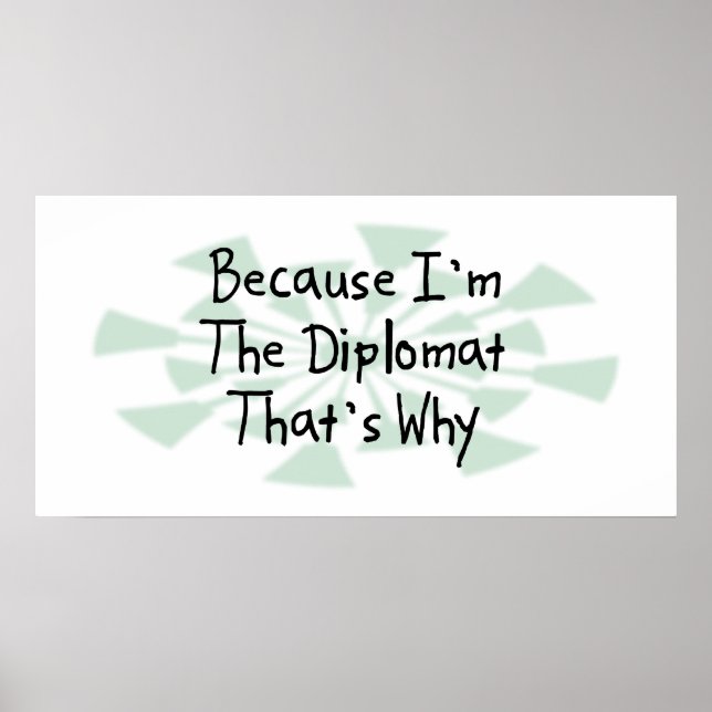 Póster Porque soy el diplomático (Frente)