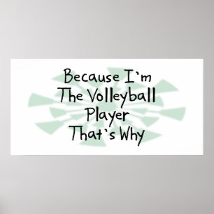 Póster Porque soy el jugador de voleibol