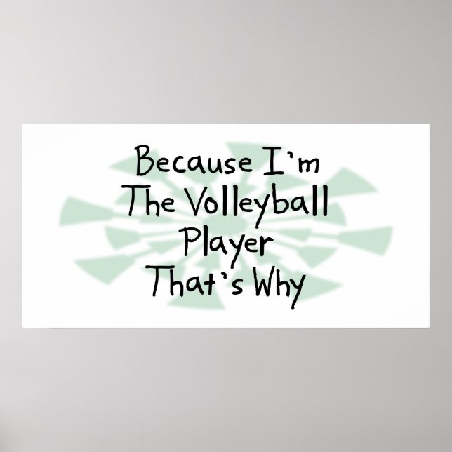 Póster Porque soy el jugador de voleibol (Frente)