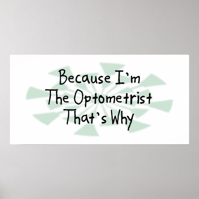 Póster Porque soy el Optometrista (Frente)