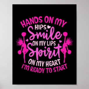 Póster Porrista Camiseta de porristas de mis caderas dive