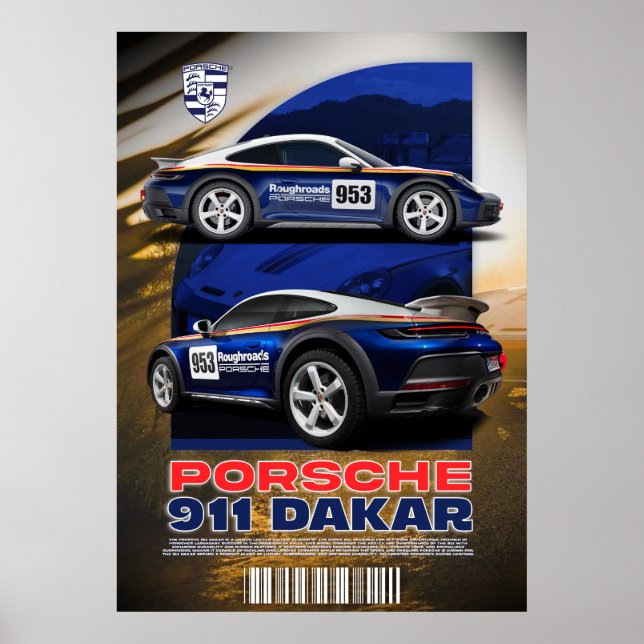 PÓSTER PORSCHE 911 DAKAR (Frente)