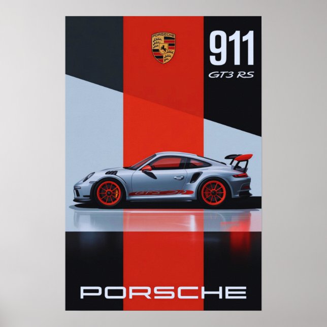Póster Porsche 911 GT3 RS - Precisión en movimiento" 🚗 � (Frente)