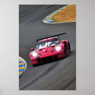 Póster Porsche 911 RSR no85 24 horas de Le Mans 2023