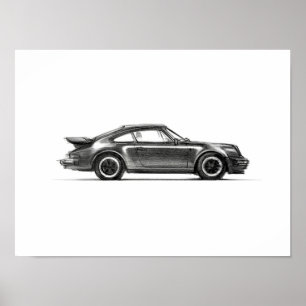 Póster Porsche 930 Turbo Print 12x16