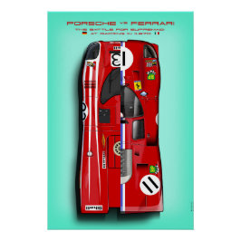 Póster Porsche vs Ferrari