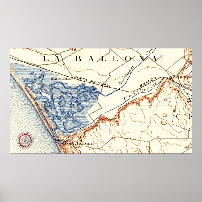 Póster Port Ballona Playa del Rey California (Frente)