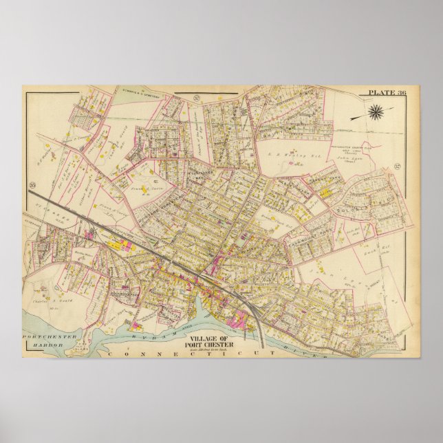 Póster Port Chester, Nueva York (Frente)