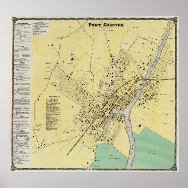 Póster Port Chester, NY (Frente)