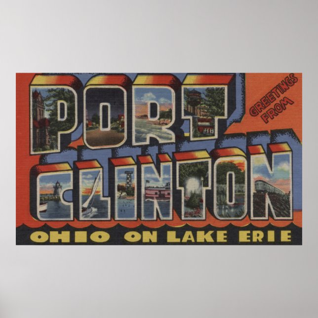 Póster Port Clinton, Ohio - Lago Erie (Frente)