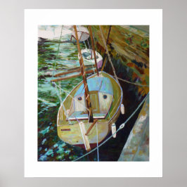 Póster port d'Audierne à marée basse