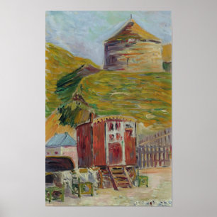 Póster Port-En-Bessin, La Vieja Torre (1884) Paul Signac