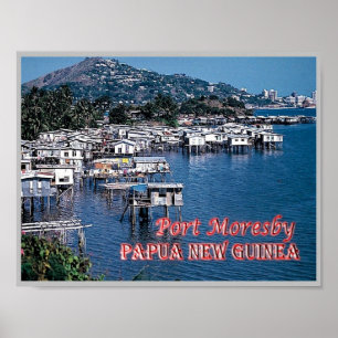 Póster Port Moresby - Papúa Nueva Guinea -