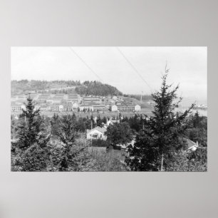 Póster Port Townsend, WA View Main Barracks Fort Warden