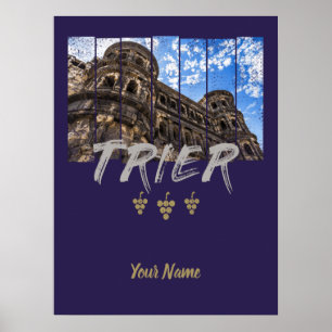 Póster Porta Nigra en el recuerdo del Mosela de Trier