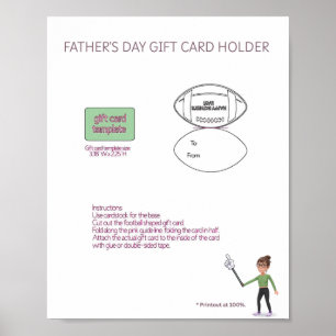 Póster Porta-tarjetas de regalo del día del padre